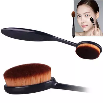 Pro Cosmetic Makeup Face Powder Blusher Зубная щетка Curve Foundation Brush чёрный