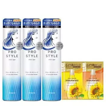 Pro Style [Smooth Straight] Shake Mousse 150 г x 3 Set with Bonus | Уход за прямыми волосами Спрей для укладки и восстановления поврежденных волос Для мужчин Для женщин