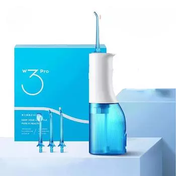 Pro Water Flosser Зубы 4 типа Насадка для чистки Ирригатор для полости рта Type-c Перезаряжаемый очиститель 7 режимов Съемный резервуар для воды