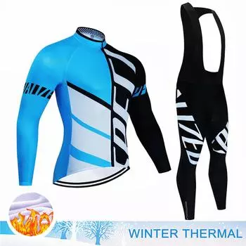Pro Winter Thermal Fleece Велосипедные майки Комплекты с длинным рукавом Велосипедная одежда MTB Велосипедная одежда Maillot Ropa Ciclismo Велосипедный костюм S
