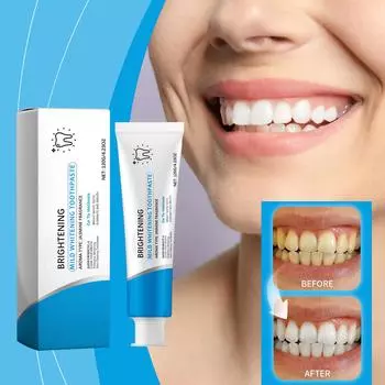 Пробиотическая отбеливающая зубная паста Глубоко очищает и защищает зубы Уход за полостью рта Отбеливающая мятная зубная паста для удаления пятен белый