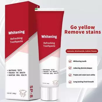 Пробиотическая зубная паста, изготовленная из нежных натуральных ингредиентов, сохраняет свежесть дыхания в течение всего дня, повышая вашу уверенность в себе.1 шт. One Size белый