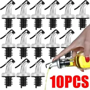 Пробка для бутылки с маслом, резиновая пробка с замком, уплотнение, герметичное пищевое пластиковое сопло, распылитель, дозатор ликера, разливщики вина, барные инструменты 1PCS