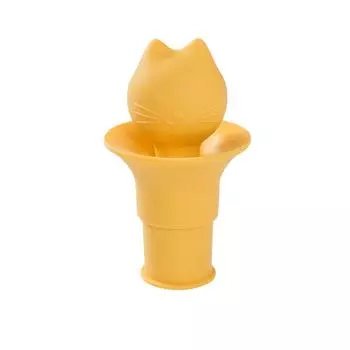 Пробка для бутылки в виде кошачьей головы, 2-в-1, оригинальная пробка для вина и воронка в виде кошачьей головы, герметичное силиконовое уплотнение, многоразовый инструмент для хранения вина, масла, уксуса One Size