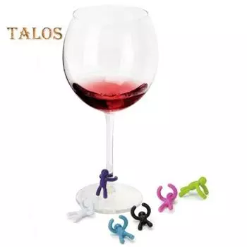 пробка для бутылки вина, 7 шт., креативный перевернутый мужской дизайн, пищевая силиконовая пробка для украшения красного вина, шампанского 7pcs