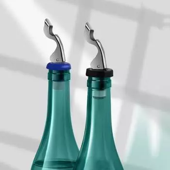 Пробка для бутылки вина, герметичная пробка для вина, дизайн нажимного типа, силиконовый упаковщик бутылок вина для домашней кухни синий/белый