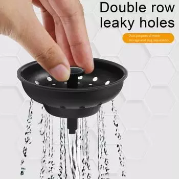 Пробка для кухонной мойки с быстрым дренажем, корзина из нержавеющей стали, пробка для быстрой дренажной раковины, стандартная замена чёрный
