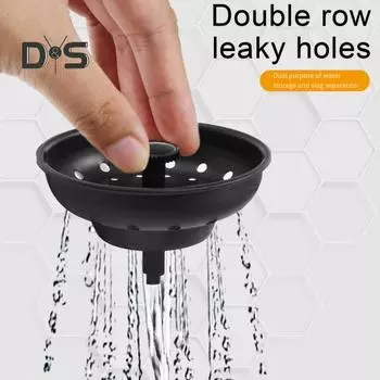 Пробка для кухонной мойки с быстрым дренажем, корзина из нержавеющей стали, пробка для быстрой дренажной раковины, стандартная замена чёрный