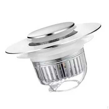 Пробка для раковины в ванной комнате, сливной фильтр, антиблокировочный, 2 слоя, силиконовое уплотнение