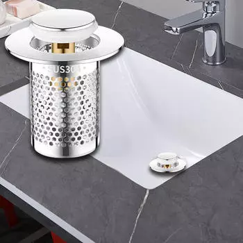 Пробка для раковины в ванной, сетчатый фильтр для душа, фильтр для улавливания волос для квартиры S Copper Core