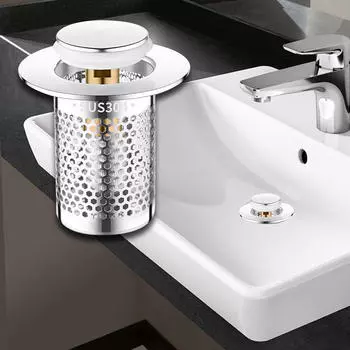 Пробка для раковины в ванной, сетчатый фильтр для душа, фильтр для улавливания волос для квартиры S Copper Core