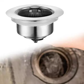 Пробка для слива раковины из нержавеющей стали, уловитель еды, легко устанавливается