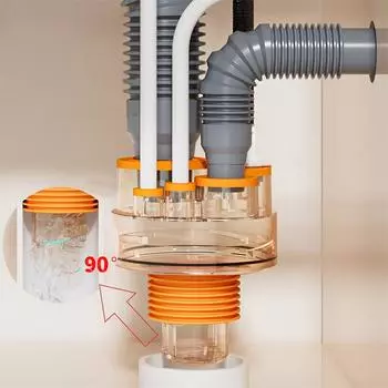 Пробка для слива в полу Фильтр против запаха Уплотнительное кольцо для сливного отверстия в полу Дезодорант для кухонной канализации Уплотнительное кольцо для стиральной машины 3 Holes