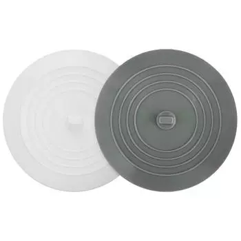 Пробка для ванны Силиконовая пробка для ванны Пробка для раковины Пробка для волос Плоская крышка( 2-Pack) One Size