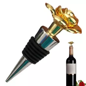 Пробка для винной бутылки Golden Rose из цинкового сплава, пробка для бутылки, пробка для хранения вина, пищевая декоративная пробка для вина, герметичная