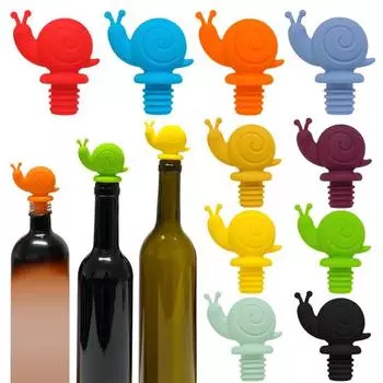 Пробка для винной бутылки в виде улитки с 3D-дизайном, герметичная винная пробка, пищевой силикон, герметик для стеклянных бутылок вина и пива, заглушки для красного вина, аксессуар для сохранения