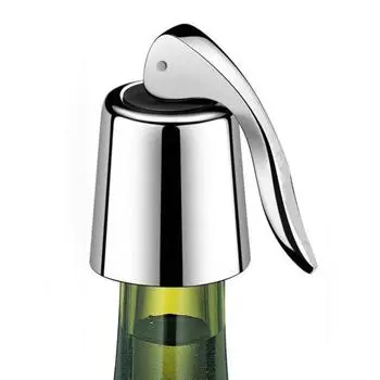 Пробки для вина из нержавеющей стали, хорошая герметичность, герметичность, простота в эксплуатации, многоразовая пробка для вина для сохранения вина серебряный