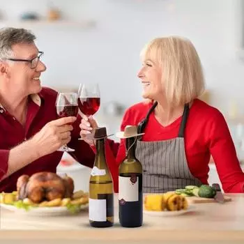 Пробки для вина Yousheng Cowboy Hat, силиконовые пробки для бутылок, герметичные, многоразовые, подходят для стандартных бутылок шампанского A