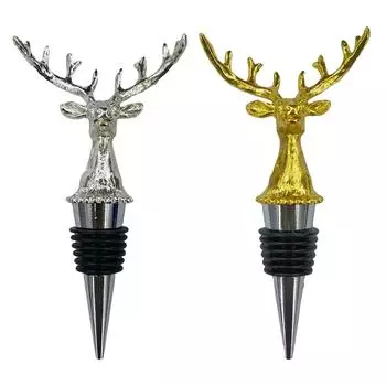 Пробки тележки пробка для бутылок голова оленя для кухни серебряный