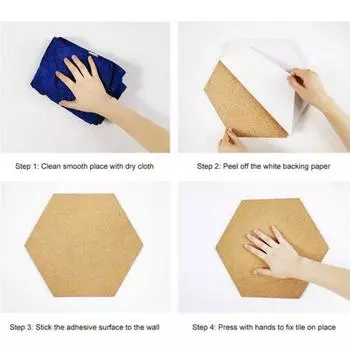 Пробковая доска Доска объявлений для заметок Пробковая доска в деревянной рамке Булавка для сообщений Доска для сообщений 14*12cm