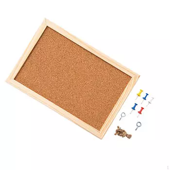 Пробковая доска объявлений для домашнего офиса, прямоугольник, украшение, сообщение, фотография, пробковая доска 20x30cm