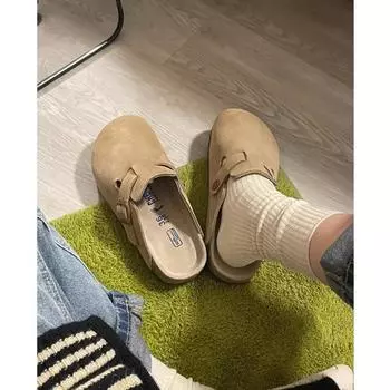 Пробковые сандалии для женщин и мужчин, модные мюли, удобные туфли-картофелины с поддержкой свода стопы, для дома и улицы, плоские слайды, большие размеры 40