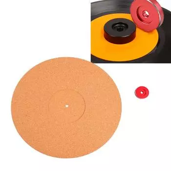 Пробковый коврик для проигрывателя виниловых пластинок, не встряхивающий коврик, адаптер, аксессуары для фонографа