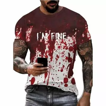 Problem Solved Print Men s Clothing Fashion T-shirts for Men Horrible Short Sleeve Tops O-Neck 3D Mens T Shirt XXS