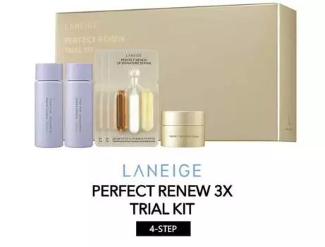Пробный набор Laneige Perfect Renew 3X, антивозрастной, увлажняющий, корейская косметика, Kbeauty, пробник
