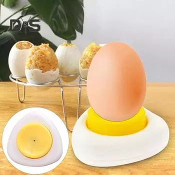 Пробойник для яиц Дырокол для яиц с пружинным штифтом из нержавеющей стали Многоразовый компактный размер Портативный Супер легкий инструмент для прокола яиц жёлтый