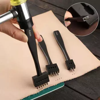 Пробойник, швейное долото, обувь, расстояние между отверстиями, вспомогательные инструменты, ремни, кожевенное ремесло, ювелир, ряд 4MM Hole