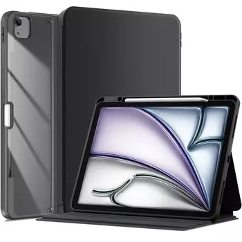 ProCase iPad Air 13 Case 2024 M2 Pen Storage iPad Pro 6th Generation Folio Cover Shockproof Auto Sleep Compatible 12.9 Generation/5th Generation/4th
