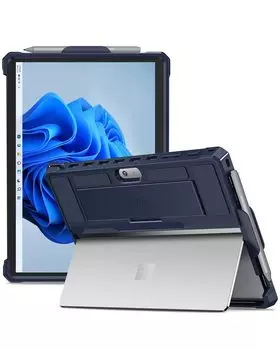 ProCase Surface Go Case 2020 Shockproof TPU Cover Pen Storage Compatible with Keyboard Wrist Included Black 3/2/1 (2021 2018)