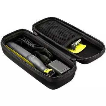 ProCase Travel Hard EVA защитный чехол для бритвы Philips Norelco OneBlade Чехол с ремешком Совместимый гибридный электрический триммер Norelco OneBlade и чёрный