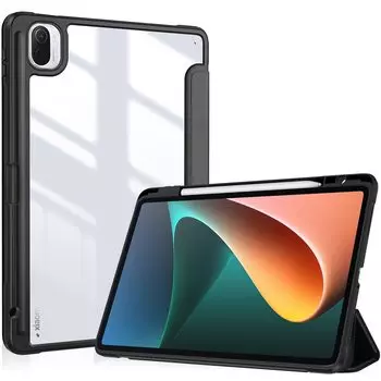 ProCase Xiaomi Mi Pad Pad 5 Pro Чехол 2021 11 дюймов Pen Storage Прозрачная задняя крышка Легкий смарт-чехол Черный 5/Tri-Fold