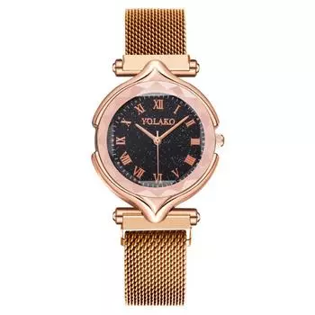 Processing custom quartz watch starry sky Roman pattern women s watch women s watch iron magnet красный