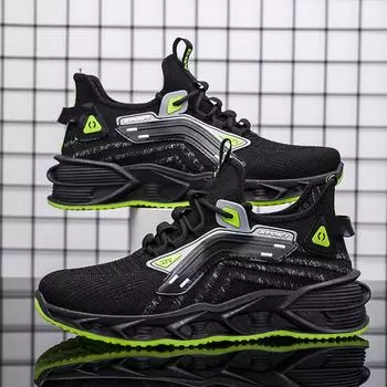 Processing customized men s shoes 2025 new men s sports shoes Korean version of flying woven breathable running shoes blade shoes 39 белый