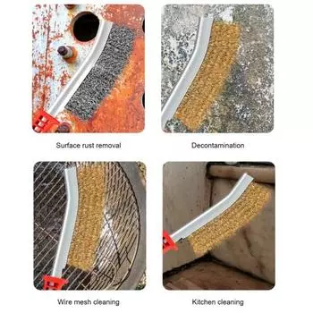 Прочная, экономичная для снятия заусенцев, сверхмощная щетка для удаления ржавчины с гриля для барбекю, стальная проволочная щетка, товары для дома, металлическая проволочная щетка для удаления ржавчины