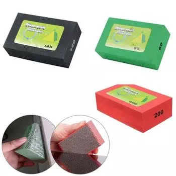 Прочная алмазная ручная полировальная подушка для стекла, мрамора, камня, шлифовальных блоков, песчинки 120