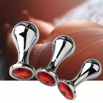 Прочная анальная пробка, безопасная гигиеническая металлическая анальная пробка, секс-игрушка для женщин M