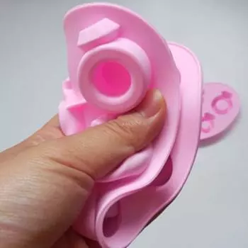 Прочная анти-деформация DIY сплошной цвет 6 Gid форма кольца с искусственным бриллиантом форма для изготовления ледяных шаров для лета форма для кубиков льда розовый