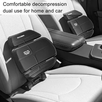 Прочная автомобильная поясничная поддержка, универсальный однотонный массаж спины чёрный