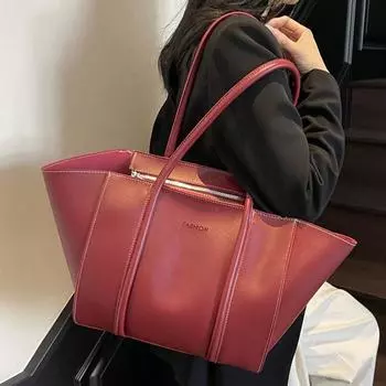 Прочная большая сумка для женщин, дизайнерские сумки через плечо с верхней ручкой, роскошные сумки-тоут большой вместимости, женские кошельки и сумки красный
