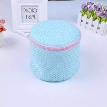 Прочная, долговечная, модная, простая в использовании, мягкая сумка для стирки нижнего белья, сетчатая сумка синий