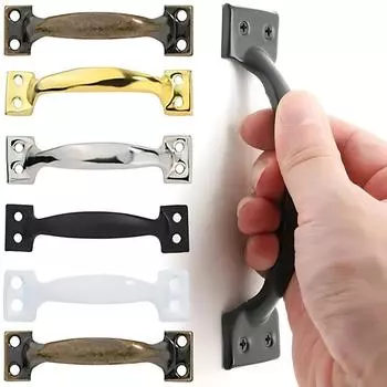 Прочная дугообразная железная ручка для мебели, винтажная ручка для ящика, гардероба, дверная ручка для шкафа, гаража, сарая, дверная ручка, фурнитура 4Inches бронзовый