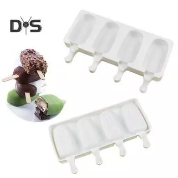 Прочная форма для мороженого, не содержащая BPA, антидеформируемый летний лоток для формы для мороженого белый