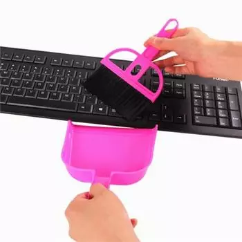 Прочная и дешевая мини-щетка для чистки, маленькая метла, набор для мусора, многофункциональная метла синий