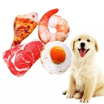 Прочная игрушка для собак, жевательная и молярная ткань для домашних животных, плюшевые игрушки, вкусная еда, формы omelette shape