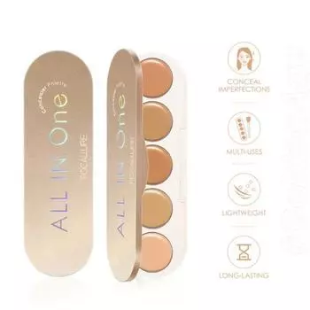 Прочная компактная и легкая многофункциональная палетка консилеров 5 в 1 для девочек