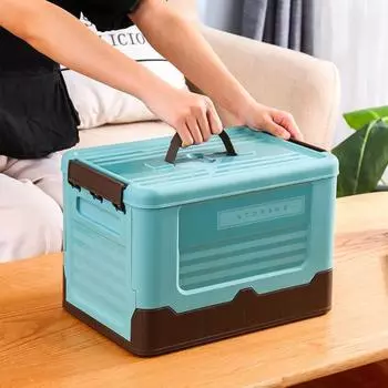 Прочная конструкция, практичная, хорошая, экологически чистая, складная корзина для путешествий на открытом воздухе, коробка для хранения мелочей S павлин голубой